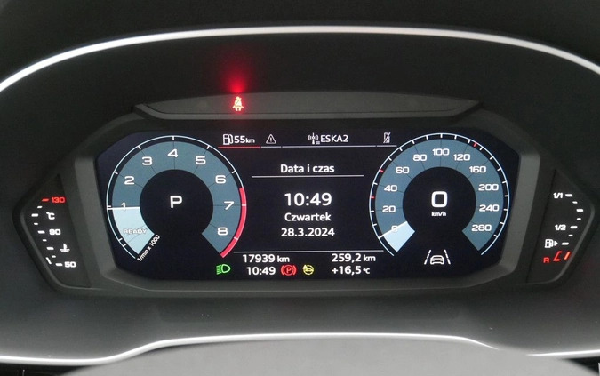 Audi Q3 cena 136899 przebieg: 17938, rok produkcji 2022 z Siewierz małe 172